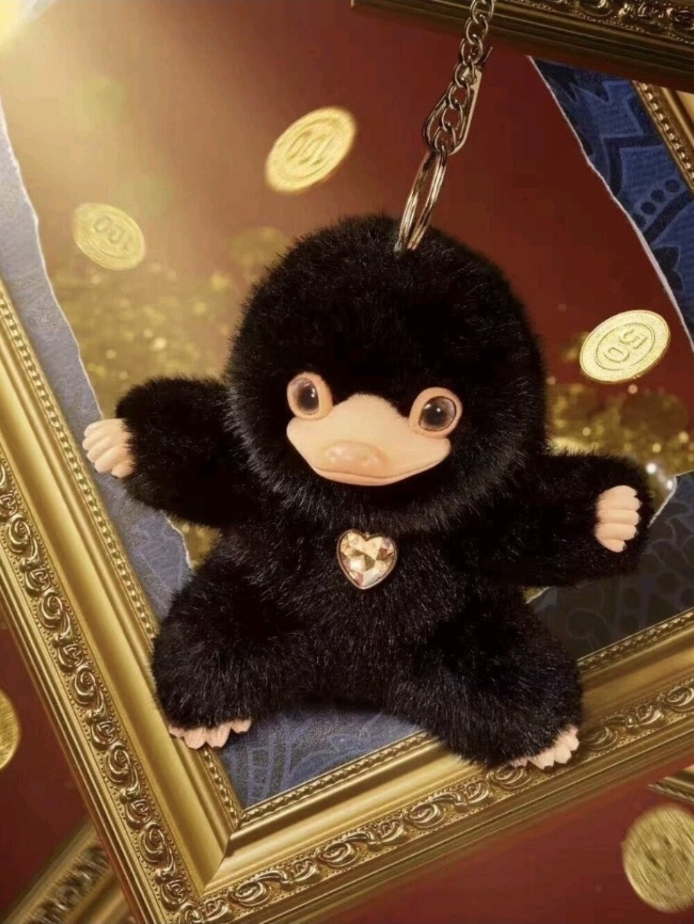Miniso Fantastic Beasts Harry Potter Niffler Doll Keychain Jewelry Museum Series